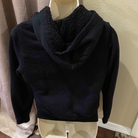 Old Navy brand fleece lined zip up hoodie with gems on the front. Girls size XL - Picture 3 of 3